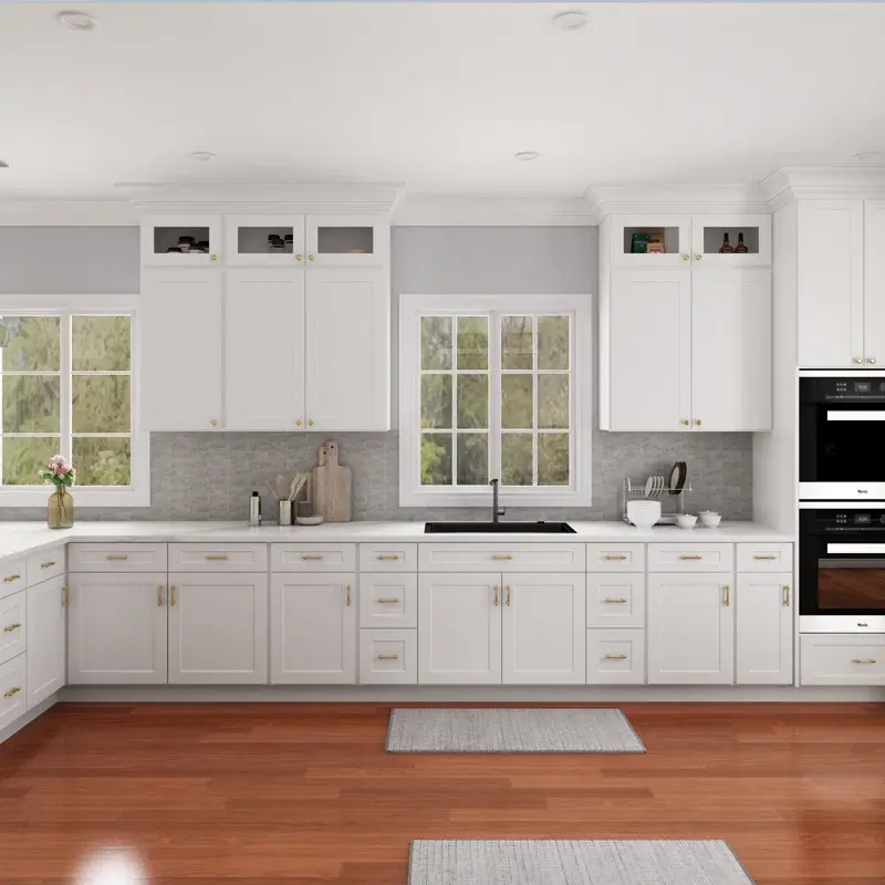 Refinished white cabinets